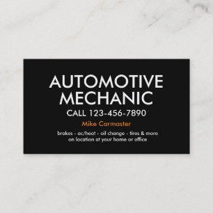 Cartão De Visita Mecânico Automotivo Simples e Destacado