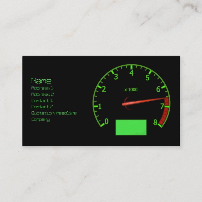 Cartão De Visita Mecânico de carro automotriz (Frente)