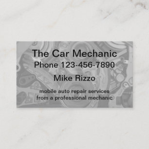 Cartão De Visita Mecânico de Carros Simples