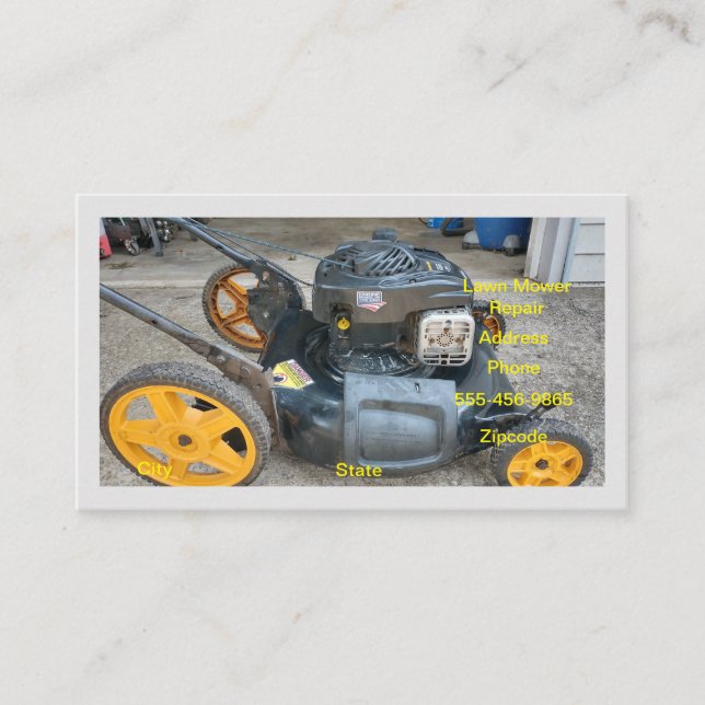 Cartão De Visita Mecânico de reparação de motores pequenos (Frente)