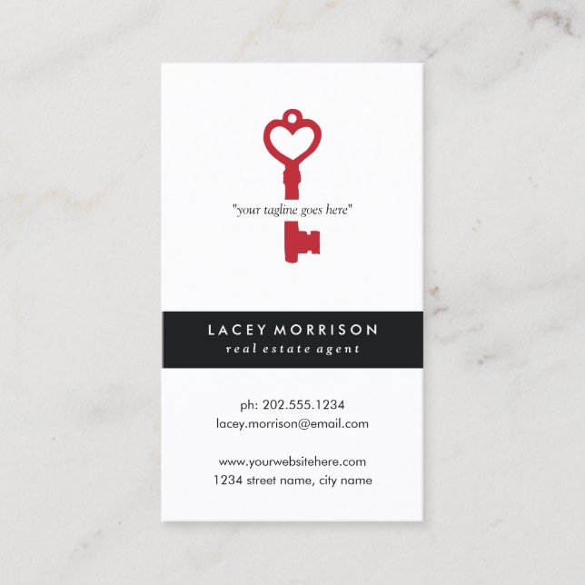 Cartão De Visita Mediador imobiliário moderno (Frente)