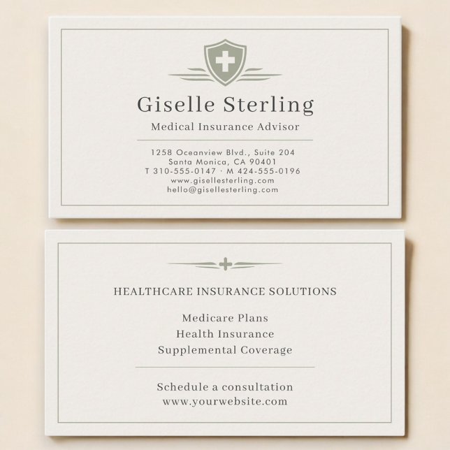 Cartão De Visita Medical Insurance Advisor (Criador carregado)