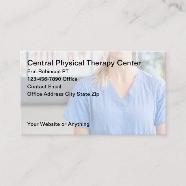Cartão De Visita Medical Physical Therapy Services Business Cards (Frente)
