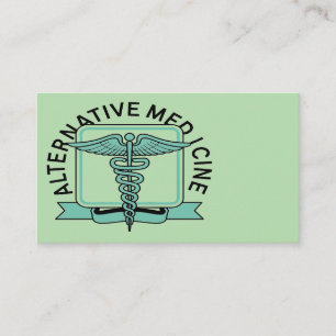 Cartão De Visita Medicamento verde-claro para o alternativo