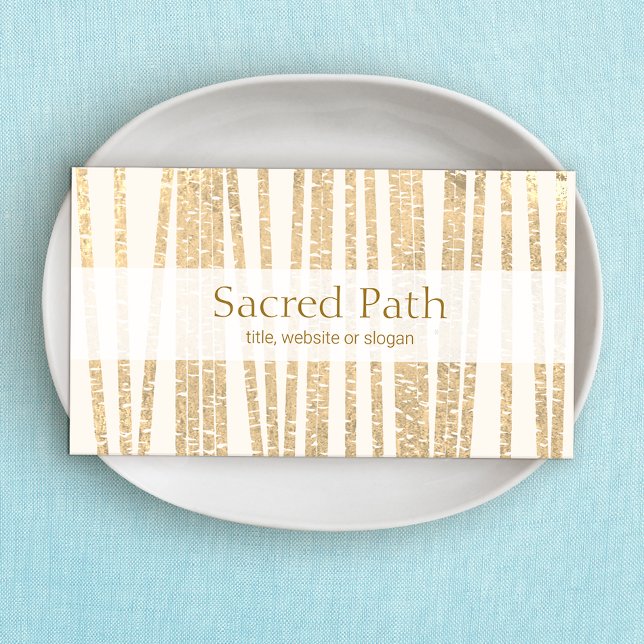 Cartão De Visita Medicina de Alternativo de bambu e bem-estar natur (Criador carregado)