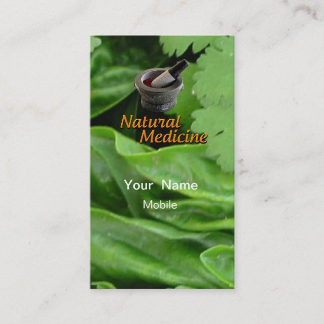 Cartão De Visita Medicina Natural (Frente)