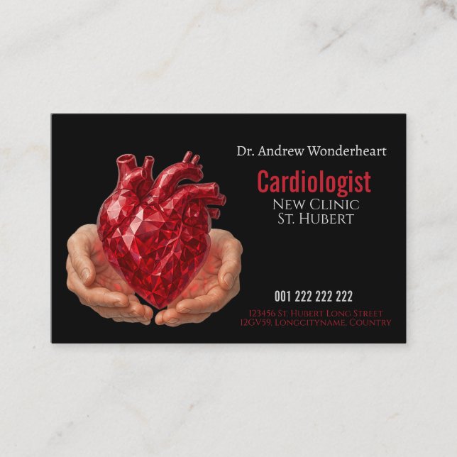 Cartão De Visita médico cardiologista (Frente)