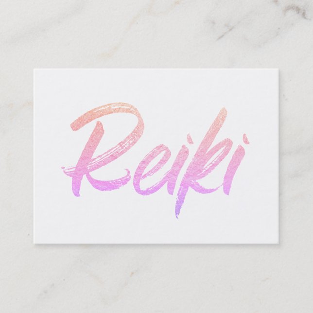 Cartão De Visita Médico cura ou mestre da energia de Reiki do *~* (Frente)