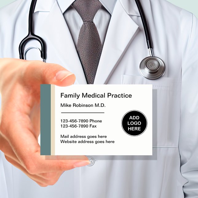 Cartão De Visita Médico da Família do Serviço Médico (Doctor Business Cards by Custom Business Templates)