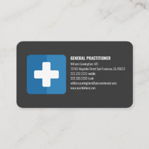 Cartão De Visita Médico de Logotipo Personalizado Moderno Minimali