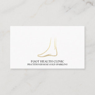 Cartão De Visita Médico Dourado de Podiatria de Foot Care
