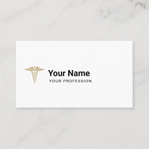 Cartão De Visita Médico Enfermeira Caduceu Personalizado