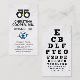 Cartão De Visita Médico | Exame ocular | Logotipo Optometrista