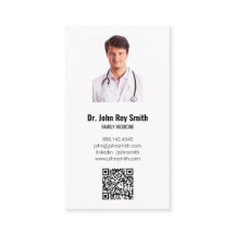 Médico Foto QR Código Moderno Minimalista