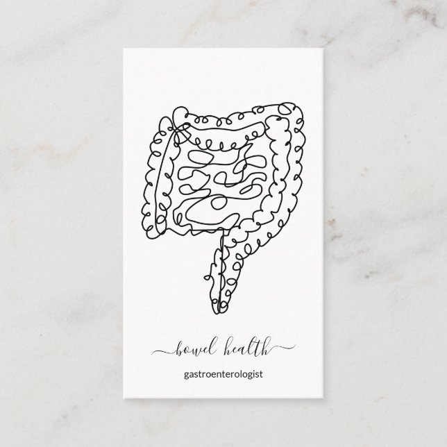 Cartão De Visita Médico gastroenterologista Bowel (Frente)