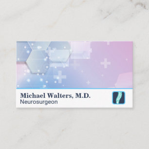 Cartão De Visita Médico   Logotipo da Coluna Lombar