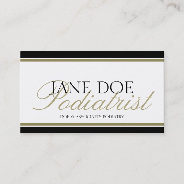 Cartão De Visita Médico MD Dourado - Letterhead Disponível - (Frente)