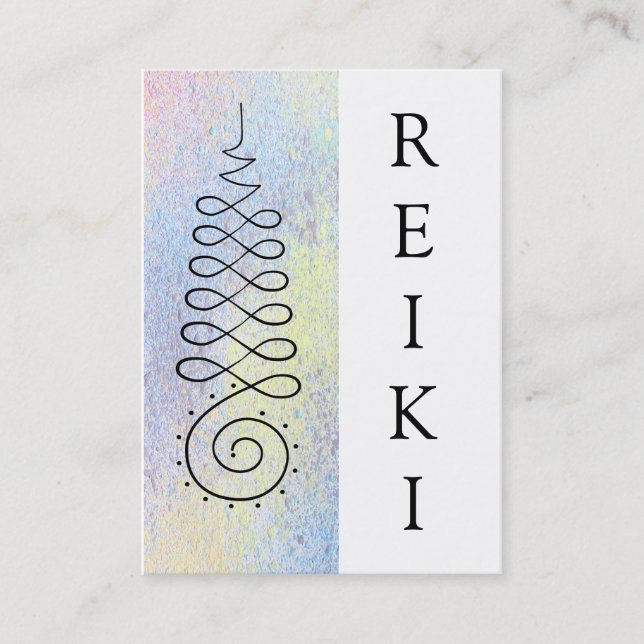 Cartão De Visita Médico mestre de Reiki da geometria sagrado do *~* (Frente)