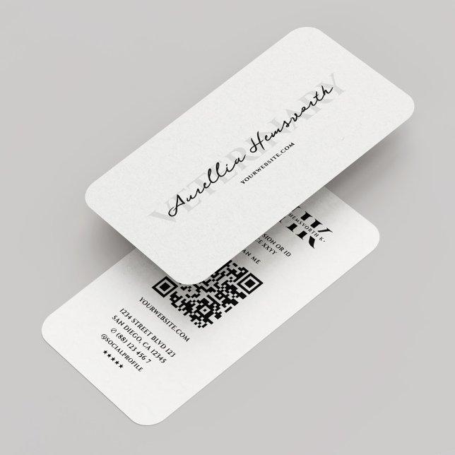 Cartão De Visita Médico Veterinário Moderno Mínimo Branco (Minimal Modern Veterinarian Pet Care White Business Card
)