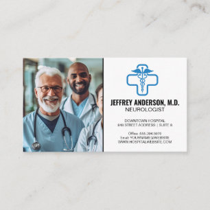 Cartão De Visita Médicos sorrindo Logotipo médico