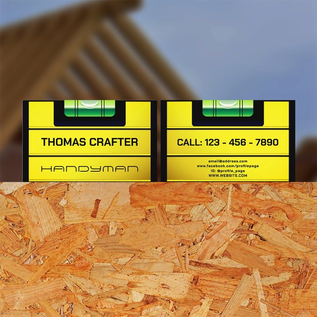 Cartão De Visita Medidor de bolhas de nível de aguardente (Criador carregado)