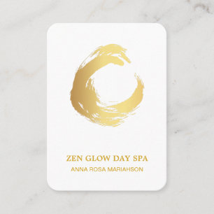 Cartão De Visita *~* Meditação Abstrato Dourada Pincel Zen Reiki 