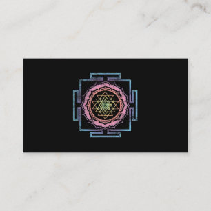 Cartão De Visita Meditação budista Shri Yantra Lotus Meditação de b
