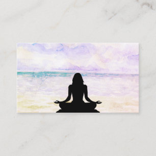 Cartão De Visita *~* Meditação de Ioga Ocean Sunset Mindthing