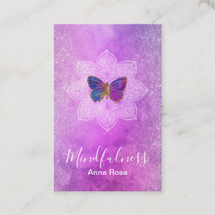 Cartão De Visita ** Meditação De Mentidão Mandala Borboleta Reik