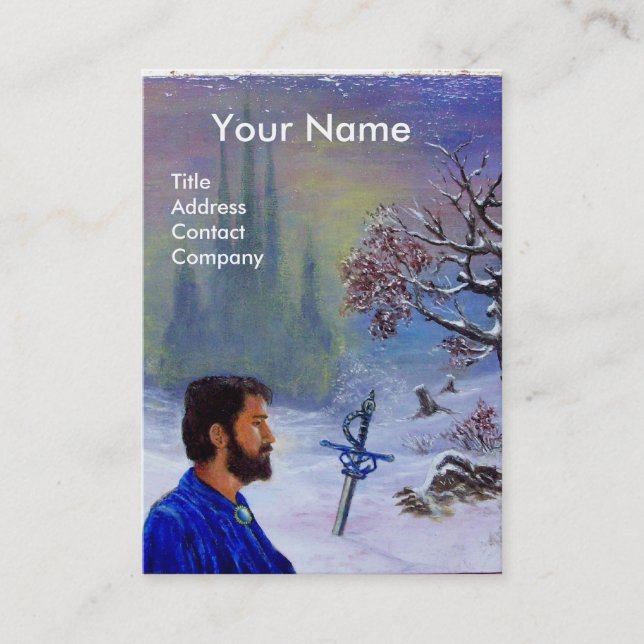 Cartão De Visita MEDITAÇÃO DE UM Monograma noturno (Frente)