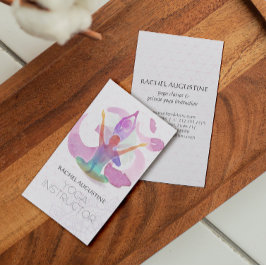Cartão De Visita Meditação de Yoga elegante Símbolo de Om Watercolo