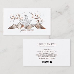 Cartão De Visita Meditação espiritual do Crystal Energy Healer Chak