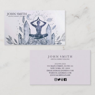 Cartão De Visita Meditação espiritual do Crystal Energy Healer Chak