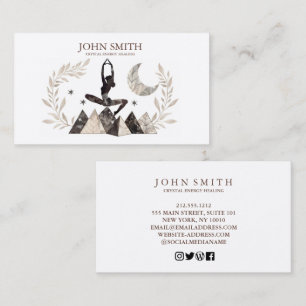 Cartão De Visita Meditação espiritual do Crystal Energy Healer Chak