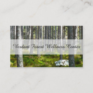 Cartão De Visita Meditação Florestal Verdant