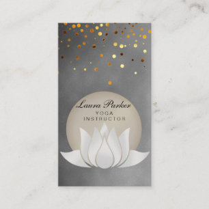 Cartão De Visita Meditação Instrutor Yoga Holístico Lotus Flower