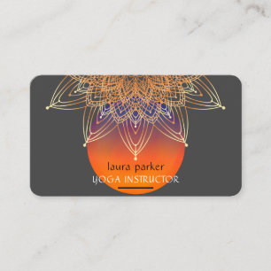 Cartão De Visita Meditação Mandala Yoga cura Lotus Boho