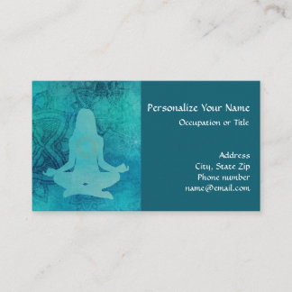Cartão De Visita Meditação Yoga Chakra Zen