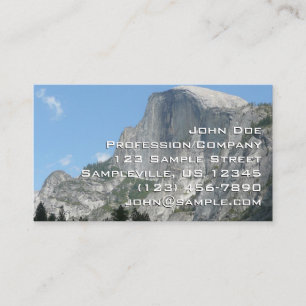 Cartão De Visita Meia Cúpula de lado no Parque Nacional de Yosemite