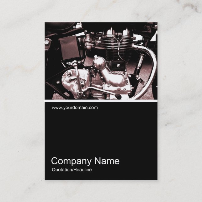 Cartão De Visita Meia Foto 010 - Motor de moto (Frente)