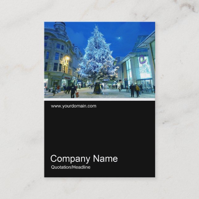 Cartão De Visita Meia Foto 0194 - Snow in Cardiff (Neve em Cardiff) (Frente)