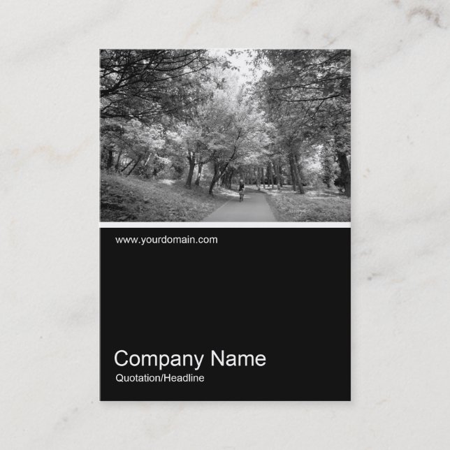 Cartão De Visita Meia &Foto 0223 - Caminho Cíclico B&W (Frente)
