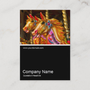 Cartão De Visita Meia &Foto 0252 - Cavalos de Feliz-volta