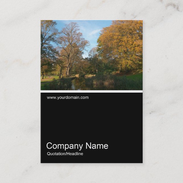 Cartão De Visita Meia Foto 0269 - Outono no Parque (Frente)