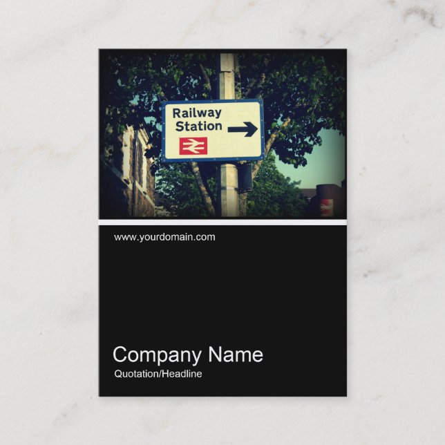 Cartão De Visita Meia &Foto 0320 - Sinal de estação (Frente)