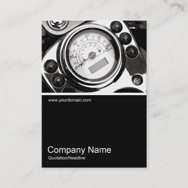 Cartão De Visita Meia Foto 0342 - Velocímetro de motocicleta (Frente)