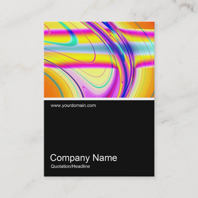 Cartão De Visita Meia Foto 0351 - Fractal Abstrato 061012f (Frente)