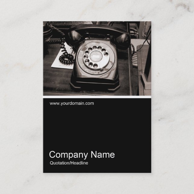 Cartão De Visita Meia &Foto 041 - Telefone antigo (Frente)