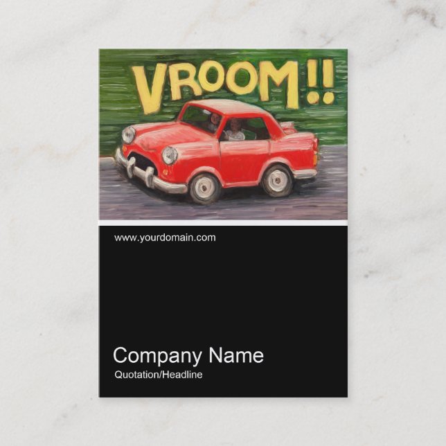 Cartão De Visita Meia &Foto 087 - Vroom!! - Óleo (Frente)