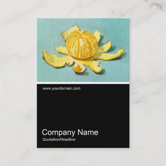 Cartão De Visita Meia &Foto 089 - Clementina descascada - Óleo (Frente)